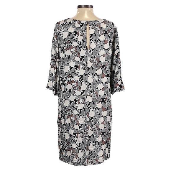 Anthropologie Ella Moss Tulip Floral Neutral Lightweight Shift Dress Size M - Picture 2 of 8